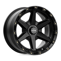 KMC KM101 Tempo Satin Black 17x9 6x135, 6x139.7 (6x5.5) BP 4.53 BS -12MM Offset 106.10MM hub bore