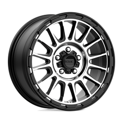 KMC KM542 Impact Satin Black Machined 17x8 5x114.3 (5x4.5) BP 5.88 BS +35MM Offset 72.56MM hub bore