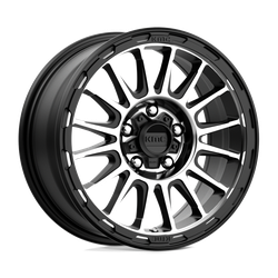 KMC KM542 Impact Satin Black Machined 16x7 5x114.3 (5x4.5) BP 5.18 BS +30MM Offset 72.56MM hub bore