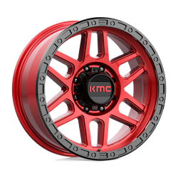 KMC KM544 Mesa Candy Red With Black Lip 20x9 8x165.1 (8x6.5) BP 5.00 BS 0MM Offset 125.10MM hub bore
