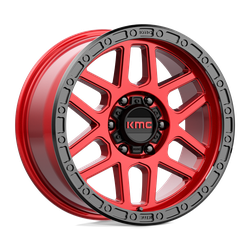 KMC KM544 Mesa Candy Red With Black Lip 18x9 6x114.3 (6x4.5) BP 5.71 BS +18MM Offset 66.06MM hub bore