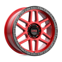 KMC KM544 Mesa Candy Red With Black Lip 20x9 6x135 BP 5.71 BS +18MM Offset 87.10MM hub bore