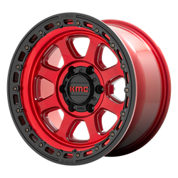 KM548 Chase Candy Red with Black Lip 20x9 5x127 (5x5) +18mm