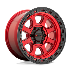 KMC KM548 Chase Candy Red With Black Lip 18x9 8x170 BP 5.00 BS 0MM Offset 125.10MM hub bore