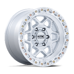 KMC KM553 Torx Gloss Silver With Machined Face 17x8.5 5x127 (5x5) BP 4.75 BS 0MM Offset 71.50MM hub bore