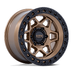KMC KM553 Torx Matte Bronze With Gloss Black Lip 17x8.5 5x127 (5x5) BP 4.75 BS 0MM Offset 71.50MM hub bore