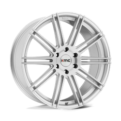 KMC KM707 Channel Brushed Silver 20x9 5x120 BP 6.18 BS +30MM Offset 74.10MM hub bore
