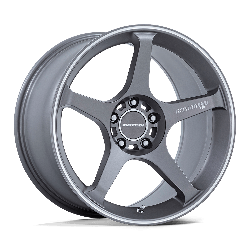 Motegi MR159 Battle V Gunzilla With Machined Lip Stripe 17x8.5 5x114.3 (5x4.5) BP 6.13 BS +35MM Offset 72.56MM hub bore