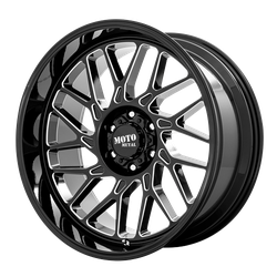 MO805 Gloss Black Milled 20x10 5x127 (5x5) -18mm