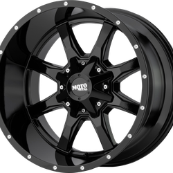 MO970 18x10 Gloss Black With Milled Lip 6x135, 6x139.7 (6x5.5) Bolt Pattern -24mm Offset