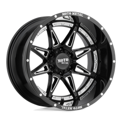 Moto Metal MO993 Hydra Gloss Black Milled 18x8.5 5x127 (5x5) BP 5.46 BS +18MM Offset 71.50MM hub bore