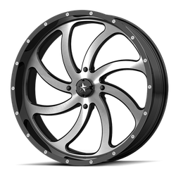 Switch 18x7 Machined Gloss Black 4x137 Bolt Pattern 0mm Offset