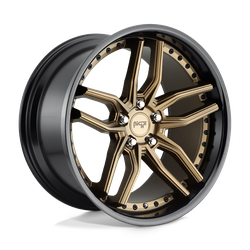 Niche 1 Piece M195 Methos Matte Bronze Black Bead Ring 19x9.5 5x112 BP 7.14 BS +48MM Offset 66.56MM hub bore