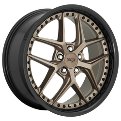 Vice 19x8.5 5x114.3 (5x4.5) Matte Bronze Black Bead Ring (35 mm)