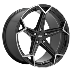 N259 Arrow Gloss Black Brushed 20x10.5 5x112 +40mm