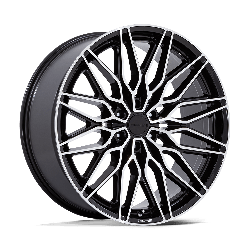Niche 1 Piece NC278 Calabria 6 Gloss Black With Machined 20x9.5 6x135 BP 6.43 BS +30MM Offset 87.10MM hub bore