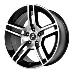 Performance Replicas PR101 Gloss Black Machined 18x10 5x114.3 (5x4.5) BP 6.44 BS +24MM Offset 70.70MM hub bore