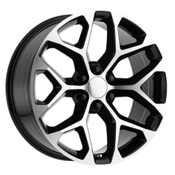 Performance Replicas PR176 Gloss Black Machined 24x10 6x139.7 (6x5.5) BP 6.44 BS +24MM Offset 78.10MM hub bore