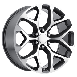 Performance Replicas PR176 Gunmetal Machined 22x9 6x139.7 (6x5.5) BP 5.94 BS +24MM Offset 78.10MM hub bore