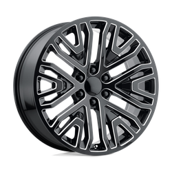 Performance Replicas PR197 Gloss Black Milled 24x10 6x139.7 (6x5.5) BP 6.72 BS +31MM Offset 78.10MM hub bore