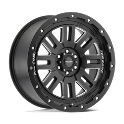 Pro Comp Alloys PA61 Cognos Satin Black Milled 17x9 6x139.7 (6x5.5) BP 4.76 BS -6MM Offset 108.00MM hub bore
