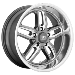Cten 18x9.5 Matte Gun Metal Milled 5x127 (5x5) Bolt Pattern 1mm Offset