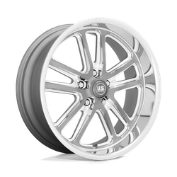 US Mag 1 Piece U130 Bullet Textured Gunmetal With Milled Edge 20x9.5 5x114.3 (5x4.5) BP 5.29 BS +1MM Offset 72.56MM hub bore