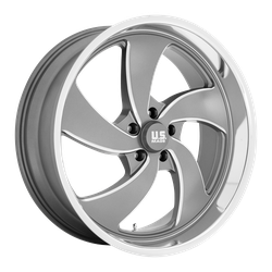U133 Desparado Anthracite Milled Diamond Cut Lip 22x10.5 5x120.65 (5x4.75) +1mm