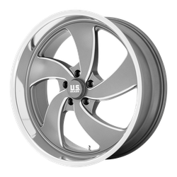 U133 Desparado Anthracite Milled Diamond Cut Lip 24x10 5x127 (5x5) +5mm