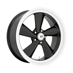 U136 TS Gloss Black with Diamond Lip 22x10.5 5x127 (5x5) 0mm