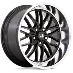 U138 Santa Cruz 20X10 5X5.0 Gloss Black w/ Diamond Lip +6mm