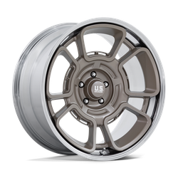 US Mag 1 Piece UC147 Flagstaff Pewter With Chrome Lip 20x11 5 to 6 lug 5.76 BS -6MM Offset 78.10MM hub bore