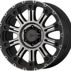HoSS II 18x9 Satin Black Machined Gray Tint 6x139.7 (6x5.5) Bolt Pattern 18mm Offset