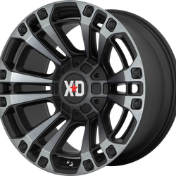 XD851 20x10 Satin Black With Gray Tint 8x165.1 (8x6.5) Bolt Pattern -18mm Offset