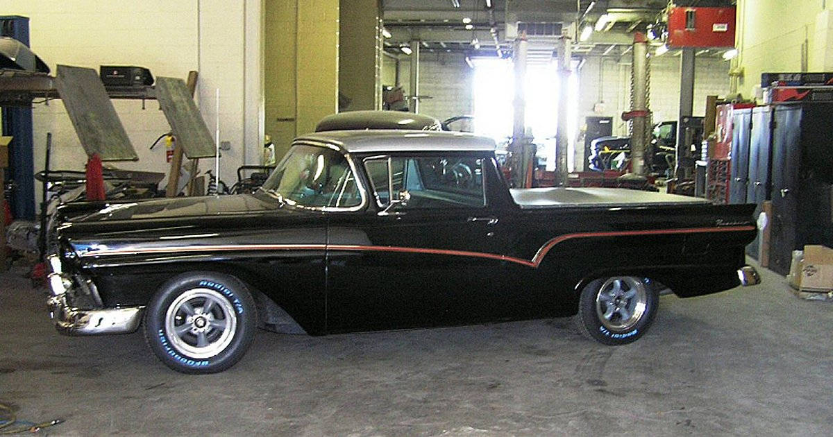 1957 Ranchero with 15x6 Torq Thrust D Wheels