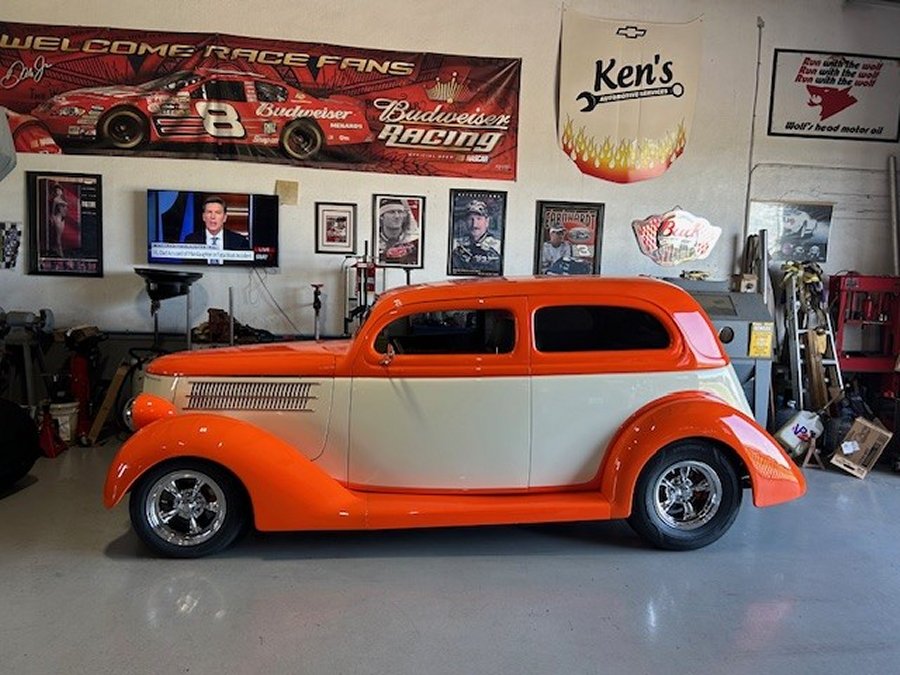 1936 Ford with Chrome Torq Thrust D Wheels