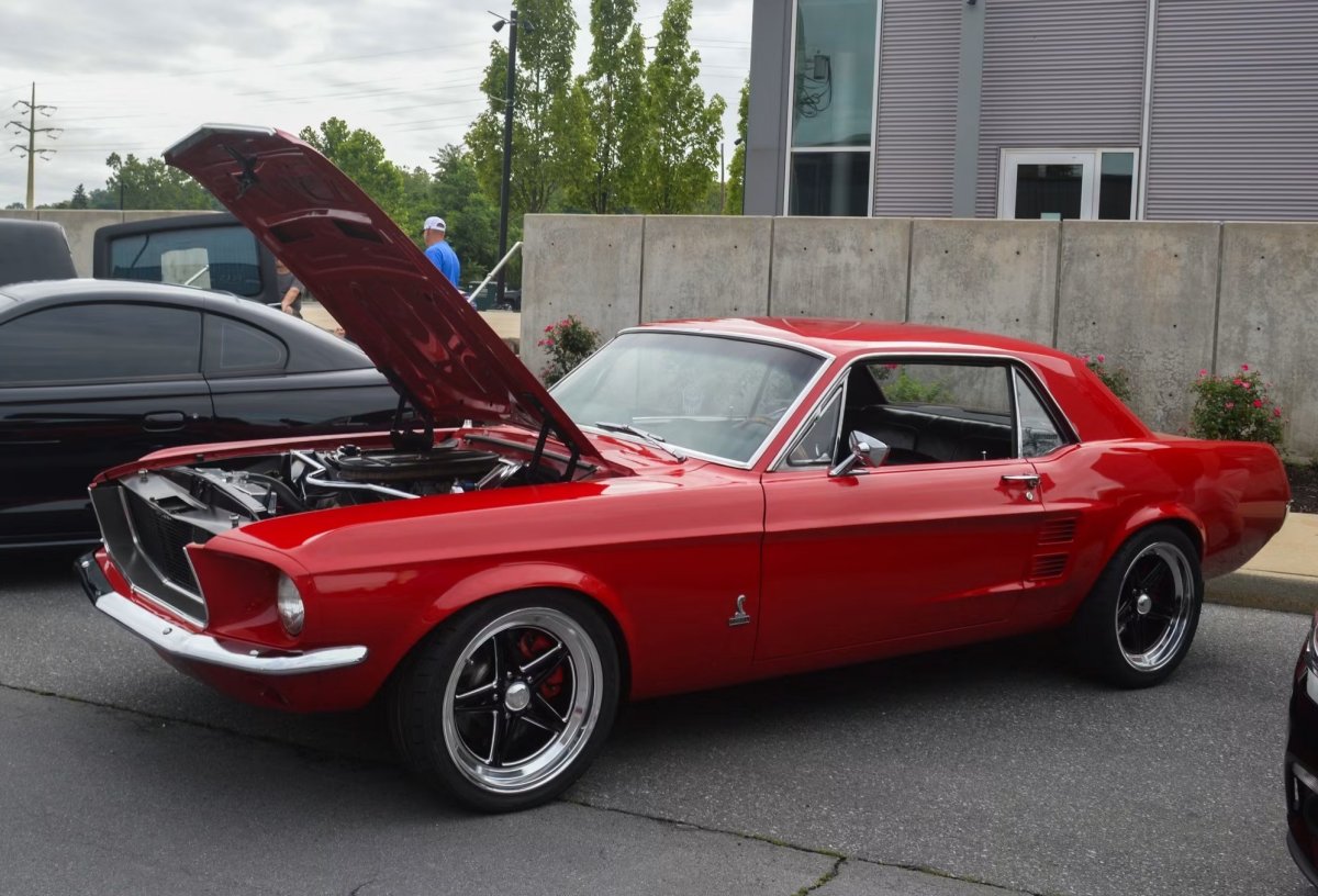 1967 Mustang with Black Groove Wheels