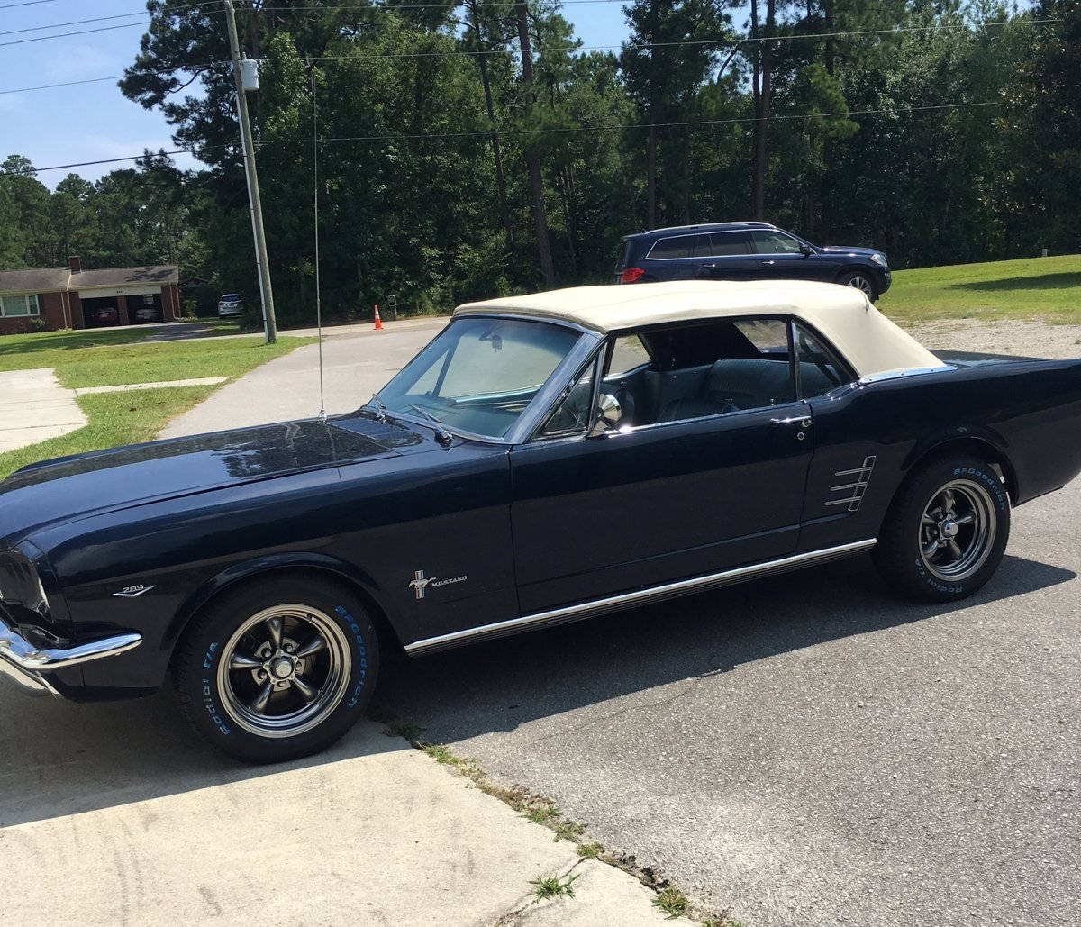 1966 Mustang with 15x7 PVD Chrome Torq Thrusts