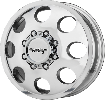 Baja Dually 16x6 8x165.1 (8x6.5) Polished - Front (111 mm) 