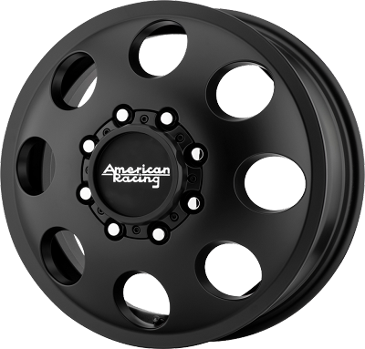 Baja Dually 16x6 8x170 Satin Black - Front (111 mm) 