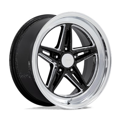 American Racing Vintage VN514 Groove Gloss Black With Diamond Cut Lip 20x8.5 5x120.65 (5x4.75) BP 4.99" BS +6MM Offset 72.60MM hub bore 