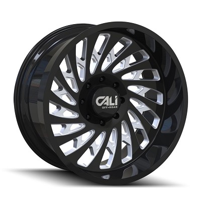 SWITCHBACK 9108 Gloss Black/MILLED 20x9 6x135 0MM OFFSET 