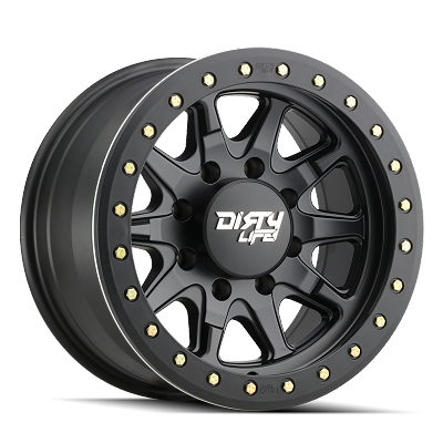 Dirty Life DT-2 9304 Matte Black w/Simulated Ring 17X9 6x139.7 (6x5.5) -12MM 106MM 
