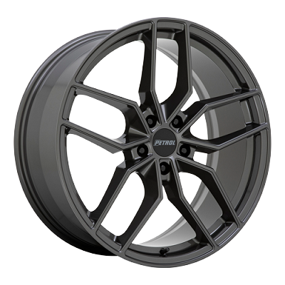 P5C Gloss Gun Metal 19x8 5x108 (5x4.25) +40mm 