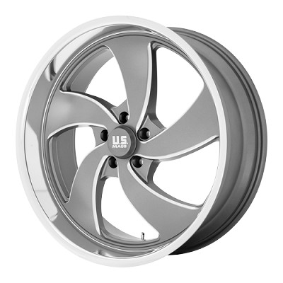 U133 Desparado Anthracite Milled Diamond Cut Lip 20x8 5x4.75 +1mm 