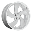 U134 Desparado Silver Brushed Face Milled Diamond Cut Lip 22x8.5 5x120.65 (5x4.75) +1mm 